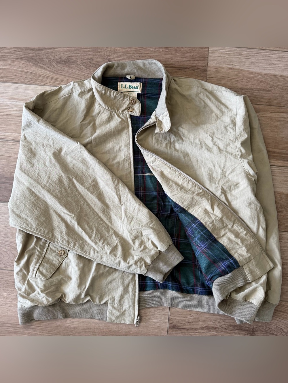 Vintage 90’s LL Bean Tan Harrington Bomber Jacket